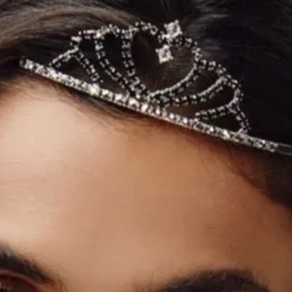 Free People Pretty in Punk Tiara Black O/S Metal - Picture 4 of 4